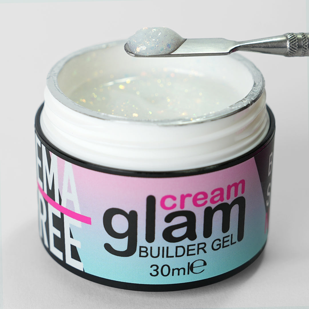 White Stardust - FAST HARD - Cream Glam Builder Gel 30 ml - Hema Free