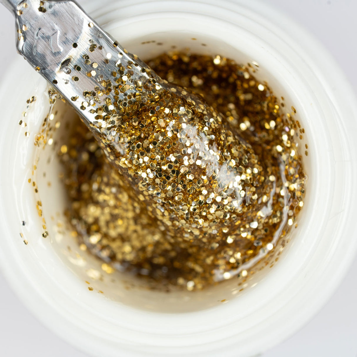 Gel color Glitter trasparente effetto vetro UV e Led 5ml - ORO 01