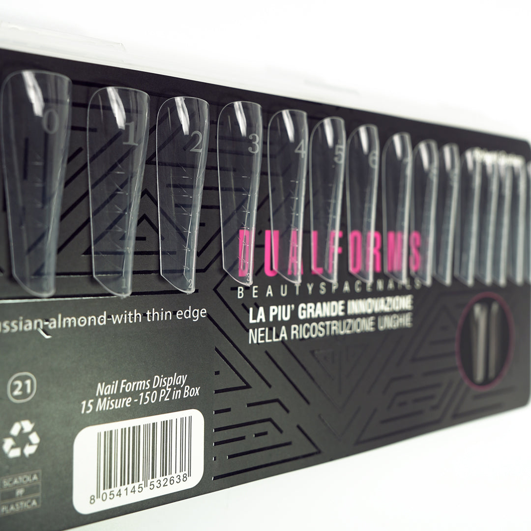 Dual Form 21 - Mandorla Russa – Girocuticole Zero Millimetri - Formine rosa trasparenti in box 150 PZ