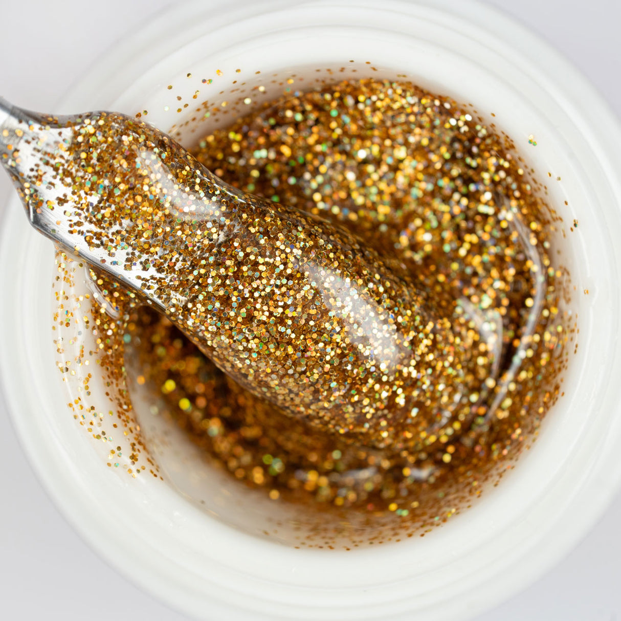 Gel color Glitter trasparente effetto vetro UV e Led 5ml - ORO AMBRA 03