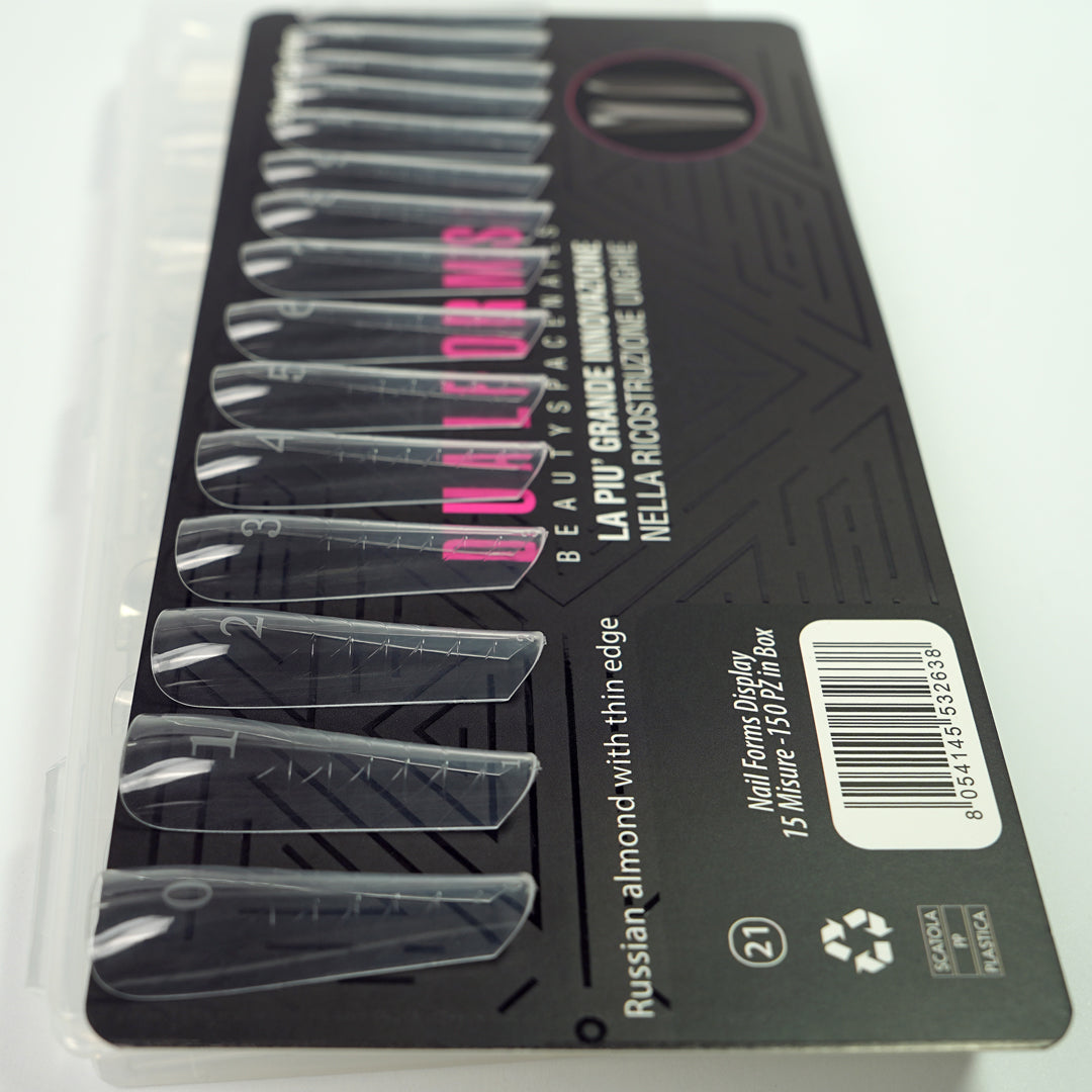 Dual Form 21 - Mandorla Russa – Girocuticole Zero Millimetri - Formine rosa trasparenti in box 150 PZ