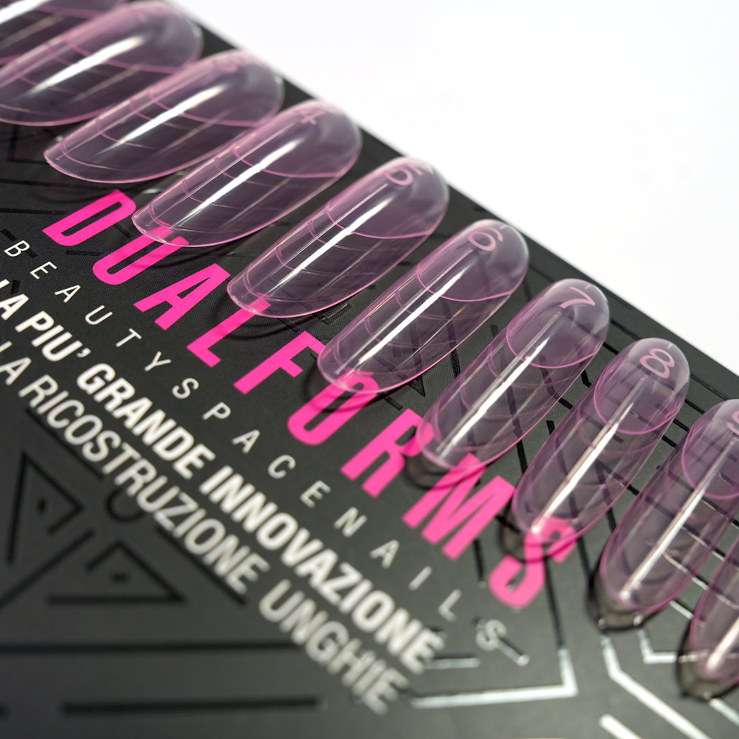 Dual Form 25 - Oval Easy French – French Zone Integrata - Formine rosa trasparenti in box 150 PZ