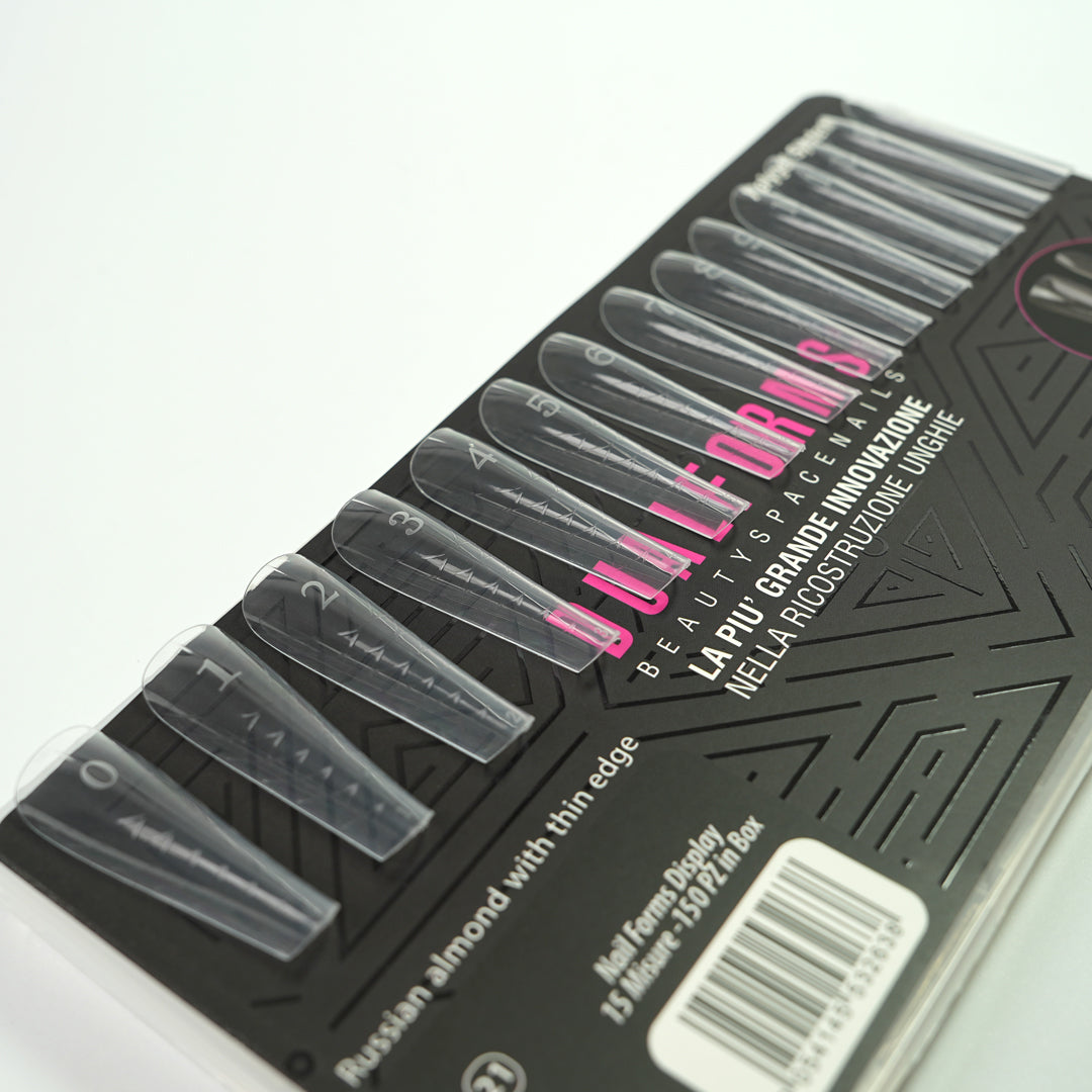 Dual Form 21 - Mandorla Russa – Girocuticole Zero Millimetri - Formine rosa trasparenti in box 150 PZ