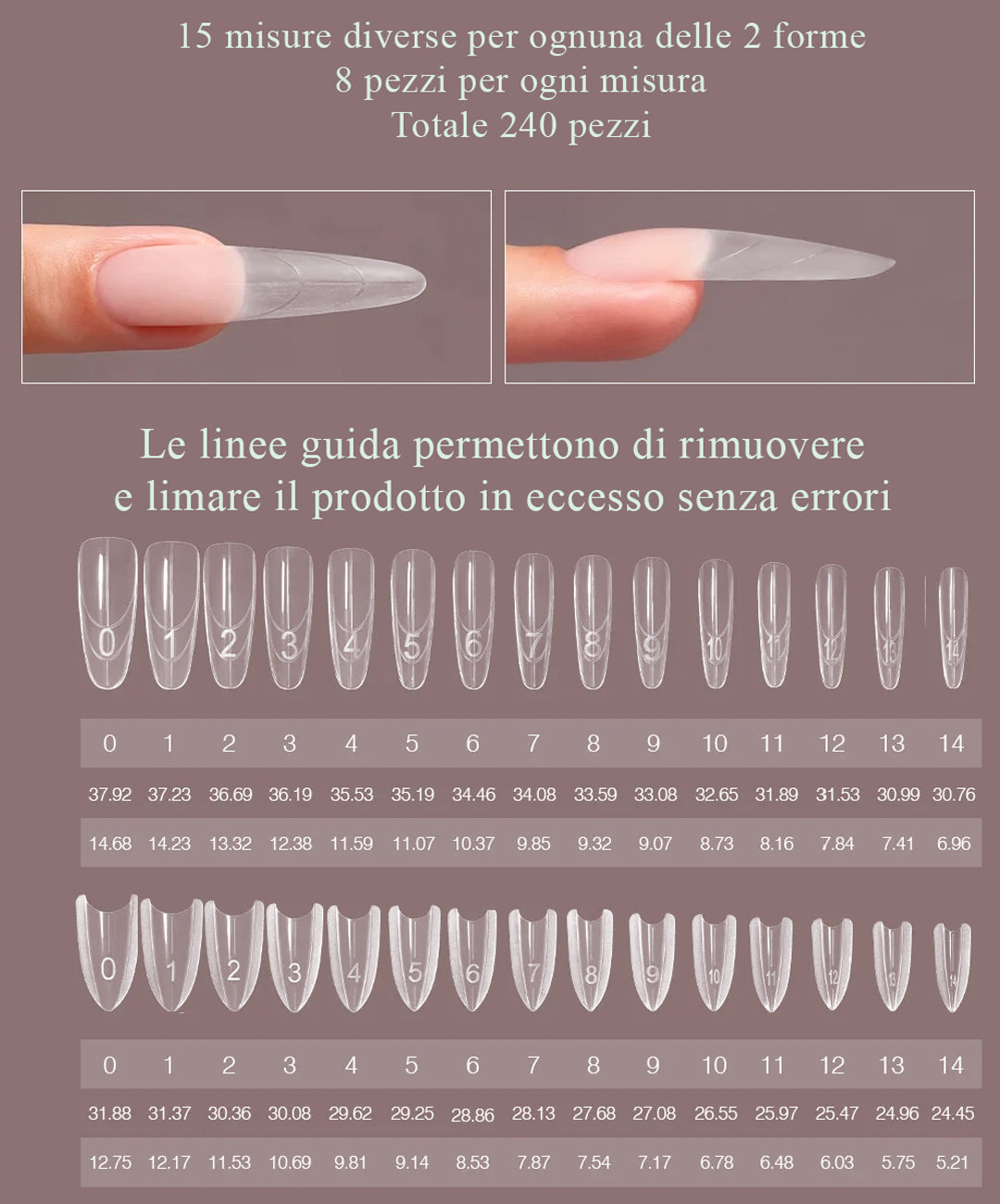 Dual Form 26 - Sandwich Mandorla Beauty Space Nails – Forme Professionali per Ricostruzione Unghie Perfetta