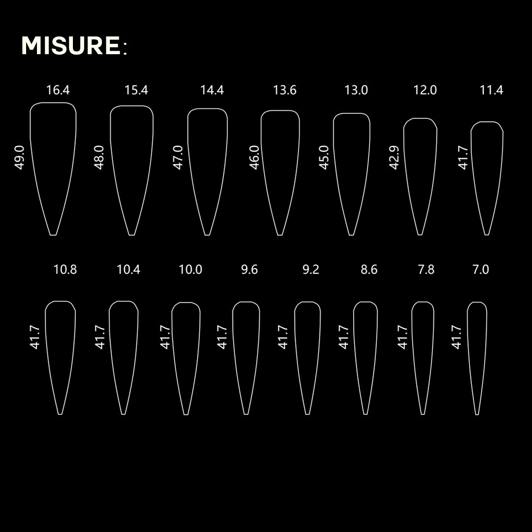 Dual Form 22 - 3in1 - Almond, Stiletto, Coffin + French - Formine rosa trasparenti rosa in box 150 PZ