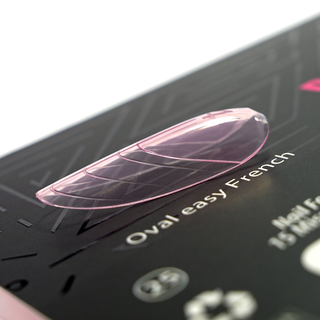 Dual Form 25 - Oval Easy French – French Zone Integrata - Formine rosa trasparenti in box 150 PZ