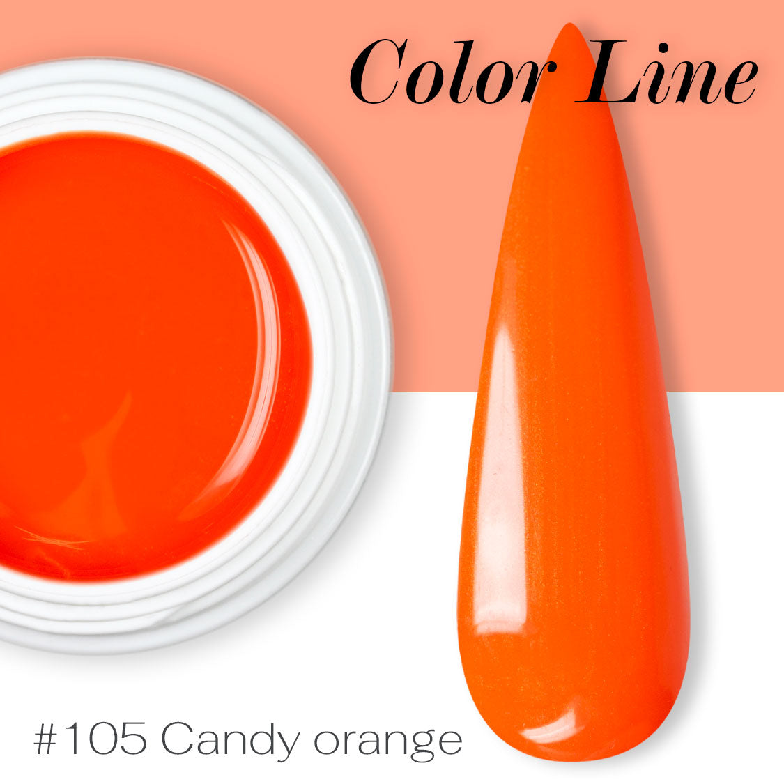 105 - Candy Orange - Coprente - Gel UV Colorato - Color line - 5ml