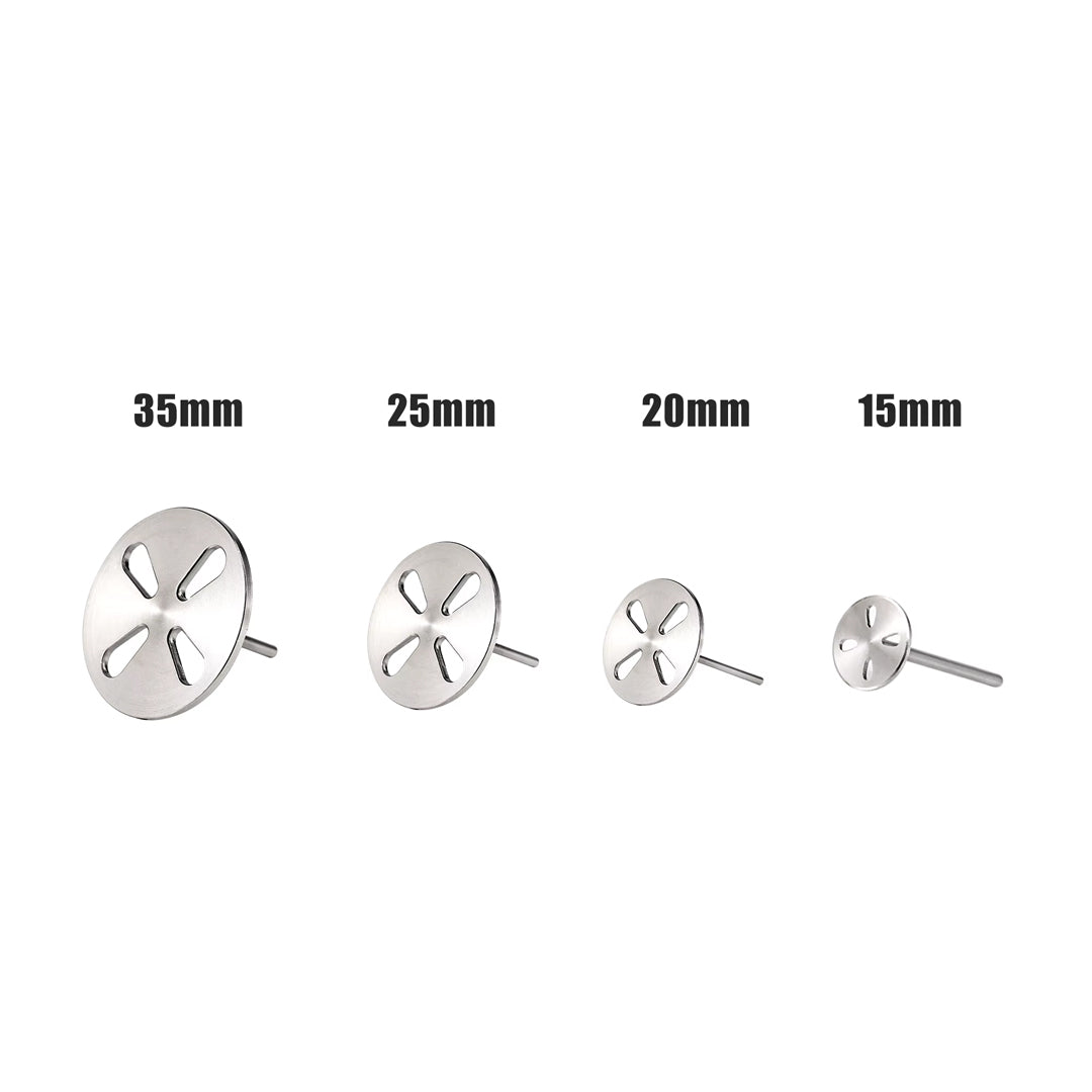 Punta supporto in metallo disco per rimuovere calli pedicure podisc 15-20-25-35mm