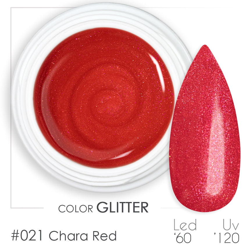 021 - Chara Red - Gel UV Colorato - BSN Professional Glitter