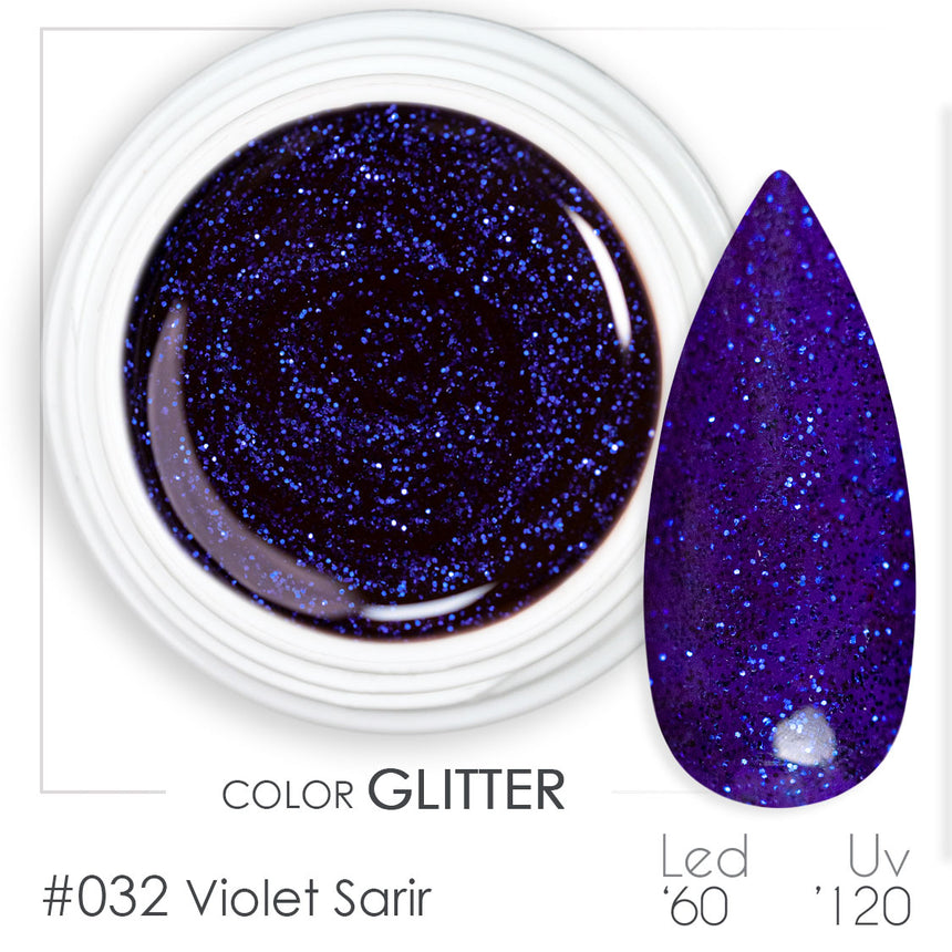 032 - Violet Sarir - Gel UV Colorato - BSN Professional Glitter