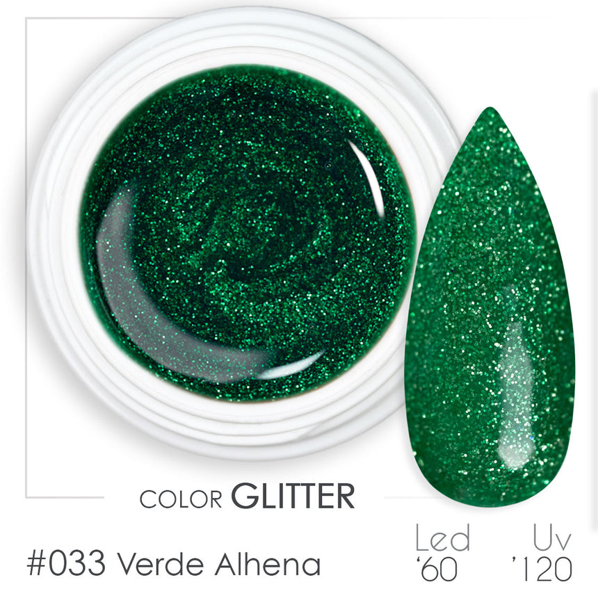 033 - Verde Alhena - Gel UV Colorato - BSN Professional Glitter