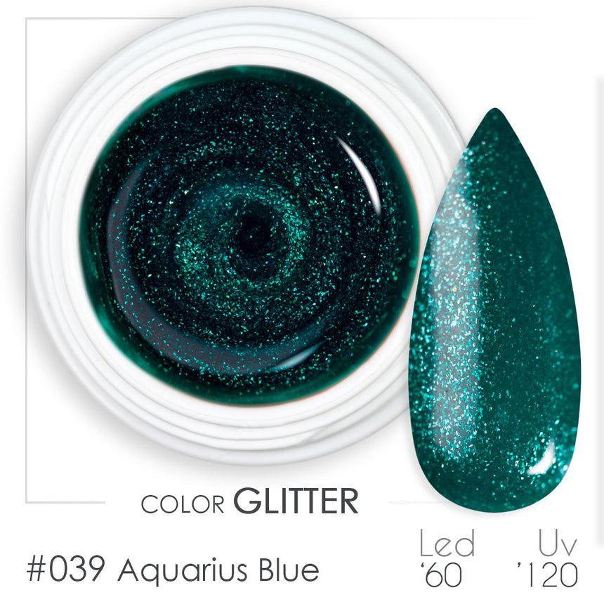 039 - Aquarius Blue - Gel UV Colorato - BSN Professional Glitter