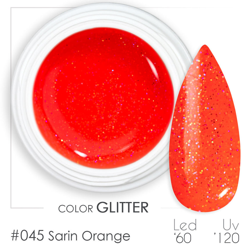 045 - Sarin Orange - Gel UV Colorato - BSN Professional Glitter
