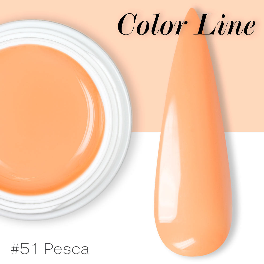 51 - Pesca - Coprente - Gel UV Colorato - Color line - 5ml