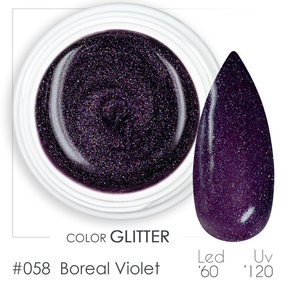 058 - Boreal Violet - Gel UV Colorato - BSN Professional Glitter