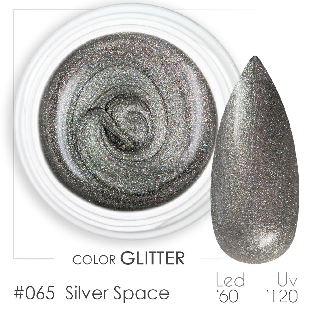 065 - Silver Space - Gel UV Colorato - BSN Professional Glitter