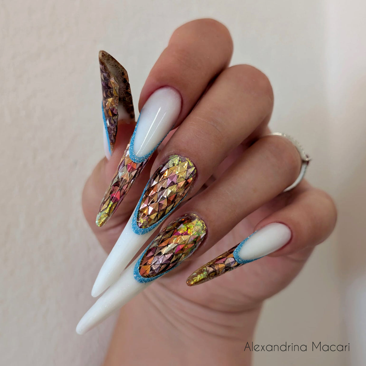 Mandorla + French - Dual form in Box - Formine rosa trasparenti 150 pezzi