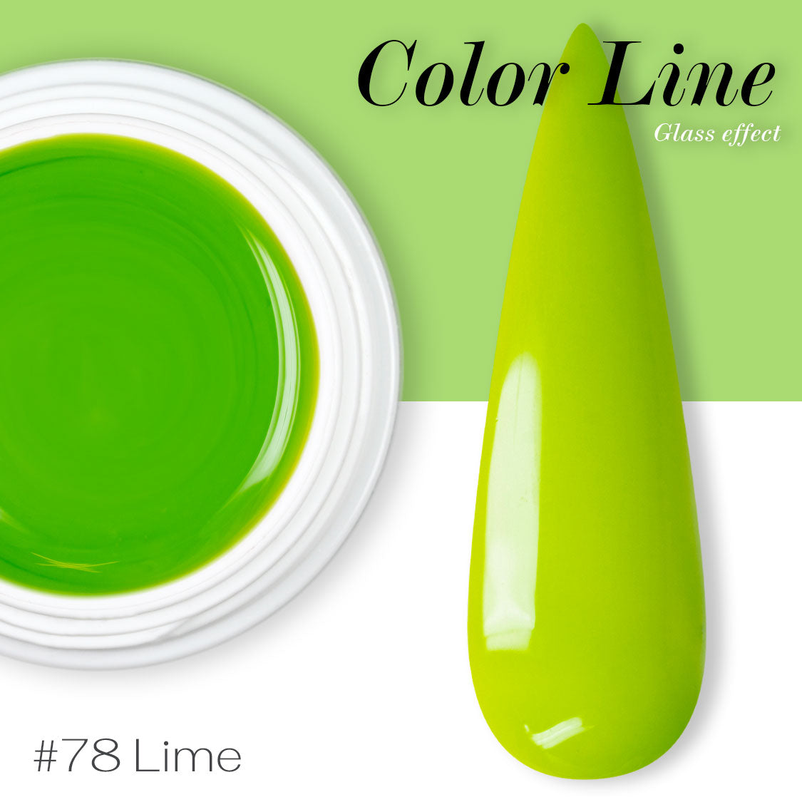 78 - Lime - Glass Effect - Gel UV Colorato - Color line - 5ml