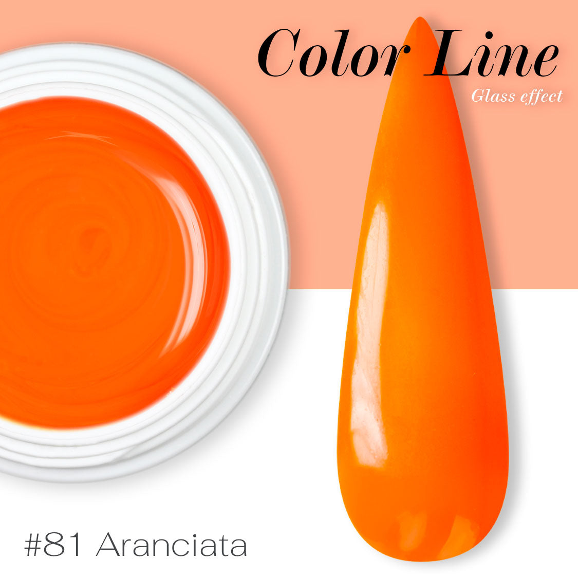 81 - Aranciata - Glass Effect - Gel UV Colorato - Color line - 5ml