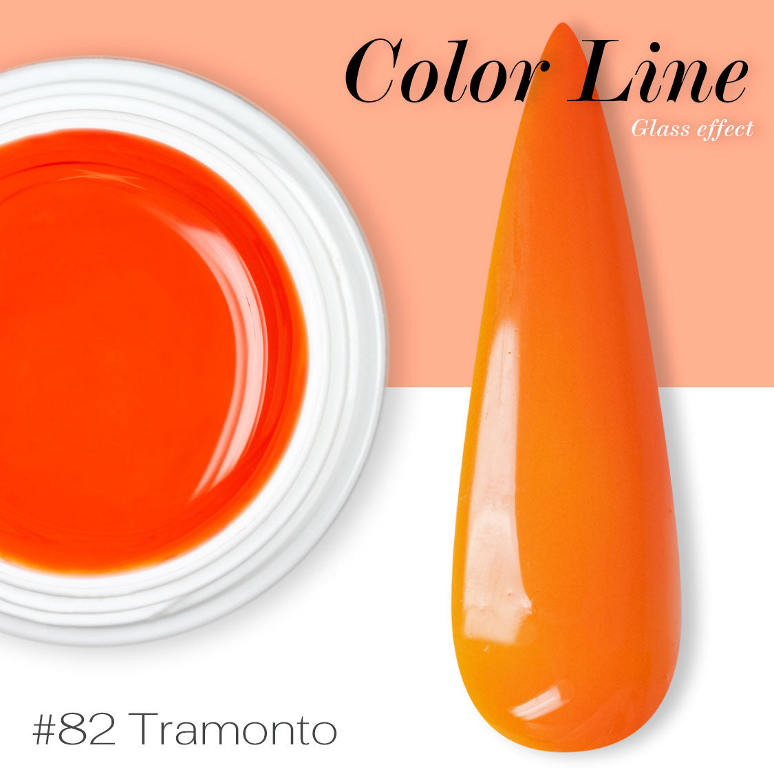 82 - Tramonto - Glass Effect - Gel UV Colorato - Color line - 5ml