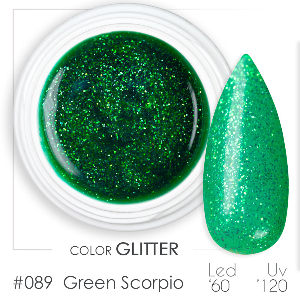 089 - Green Scorpio - Gel UV Colorato - BSN Professional Glitter