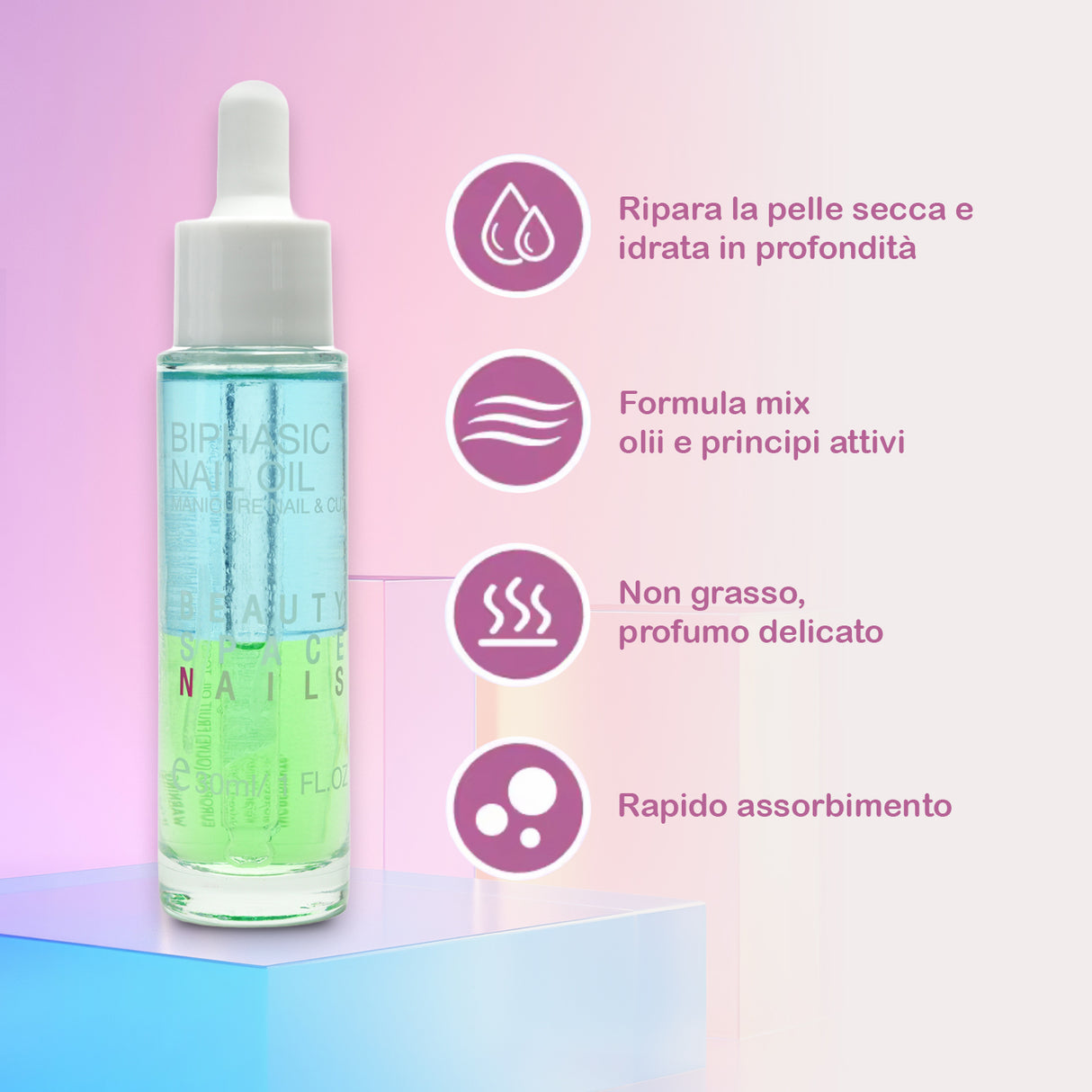 Aloe - Olio Bifasico per Unghie e Cuticole 30ml