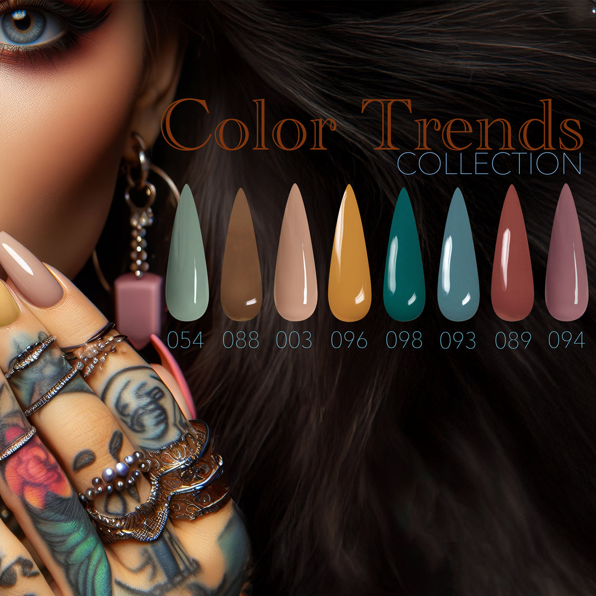 Color Trends Collection - 8 colori - Soak Off Color da 7ml cad. Smalto semipermanente