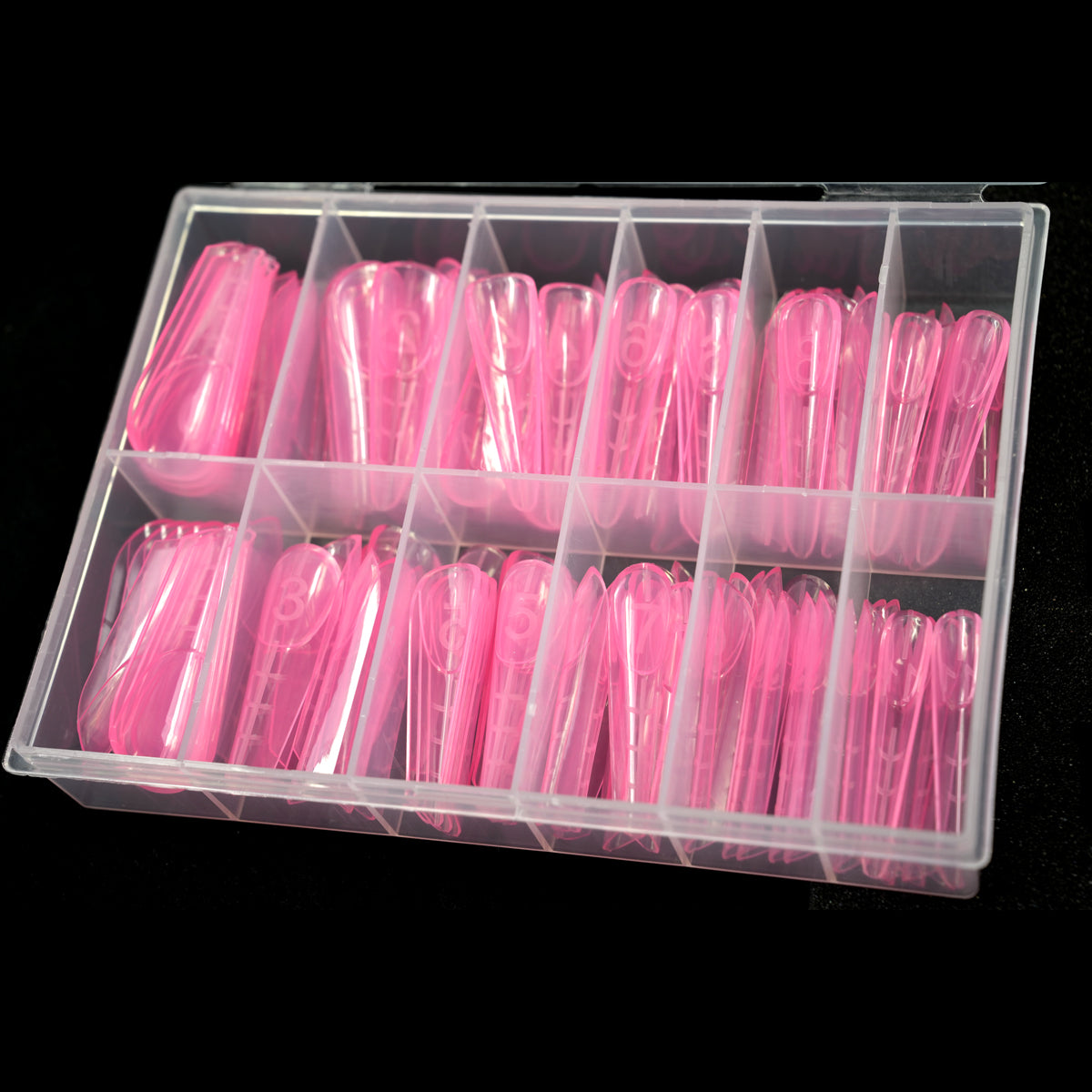 Mandorla Corta + French - Dual form muretto - Formine rosa 200 pezzi in Box