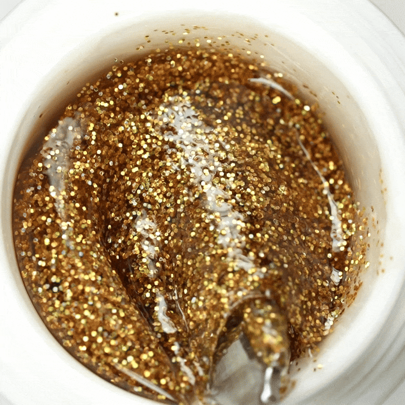 Gel color Glitter trasparente effetto vetro UV e Led 5ml - ORO AMBRA 03