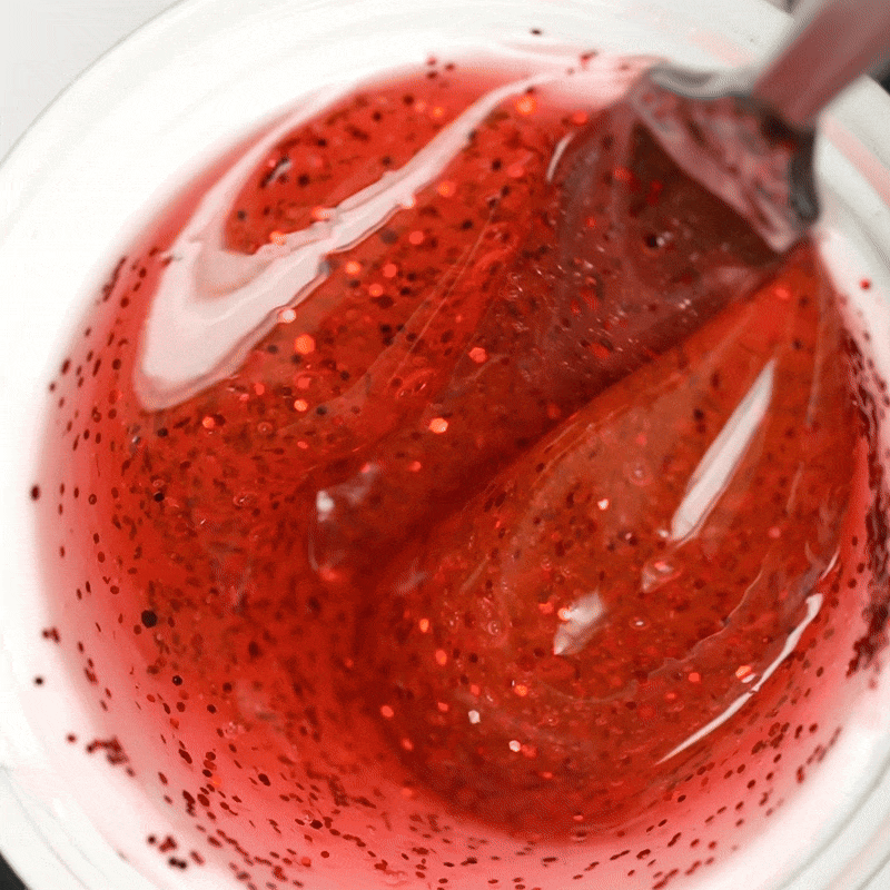 Gel color Glitter effetto vetro UV e Led 5ml - RED AMORE 16