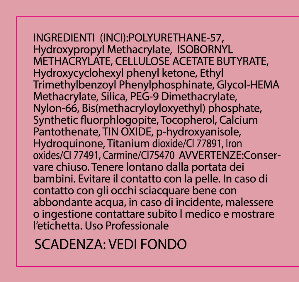 Pink Rose - Hd Nylon Soak Off Base Builder con Vitamina E e Calcio 12ml