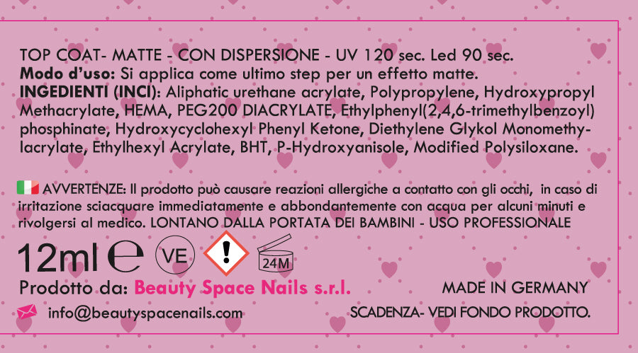 Top coat Matte - con dispersione