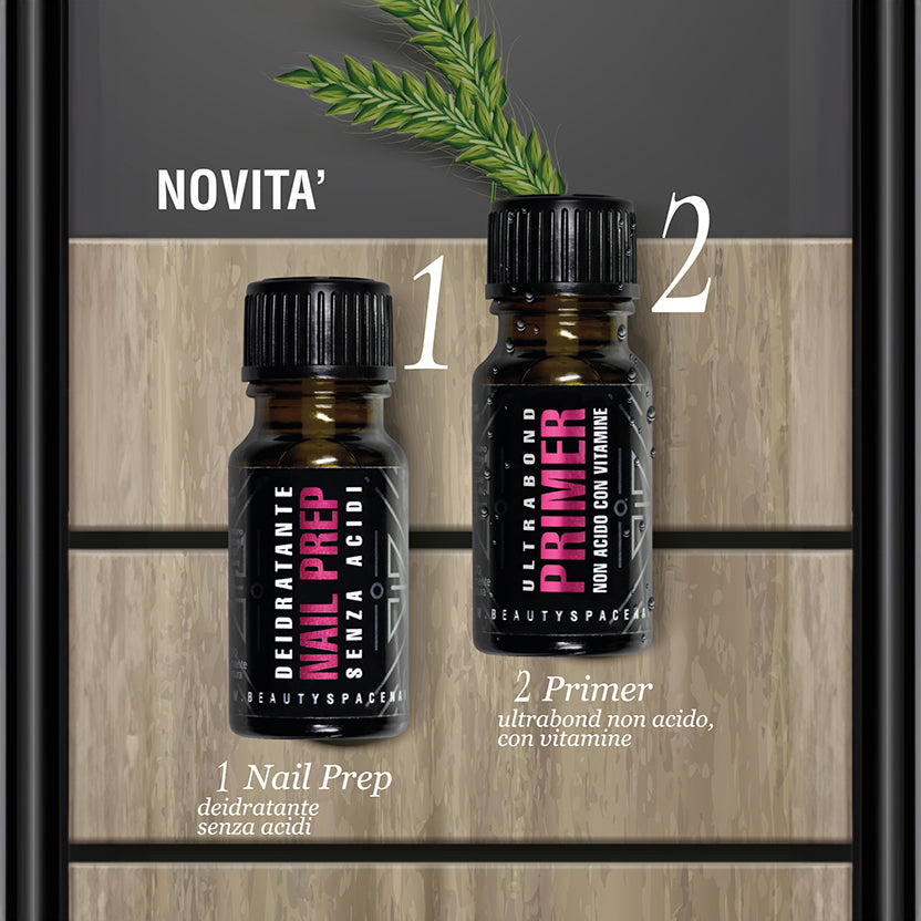 KIT Nail Prep + Primer - Deidratante e Ultrabond Primer aggrappante - Senza acidi