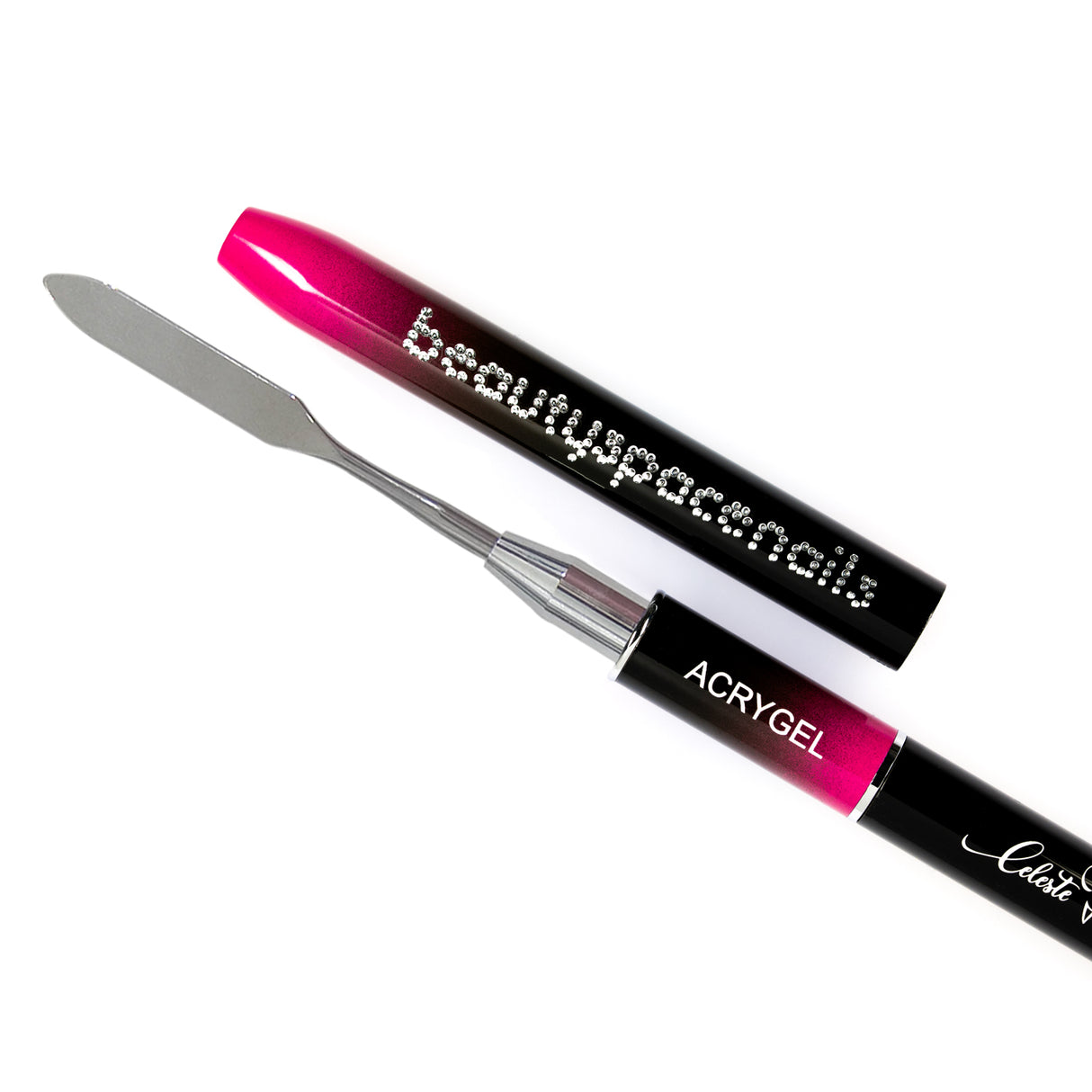 Pennello Ovale N° 6 per Polygel con spatola, sintetico di alta qualità