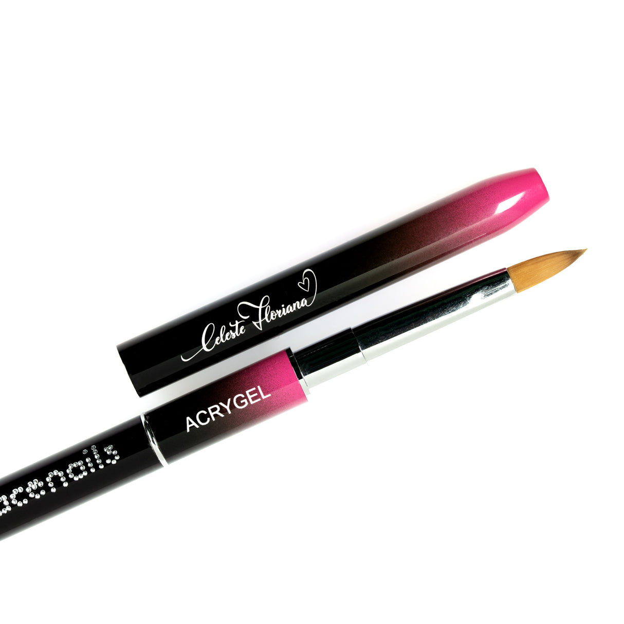 Pennello Ovale N° 6 per Polygel con spatola, sintetico di alta qualità