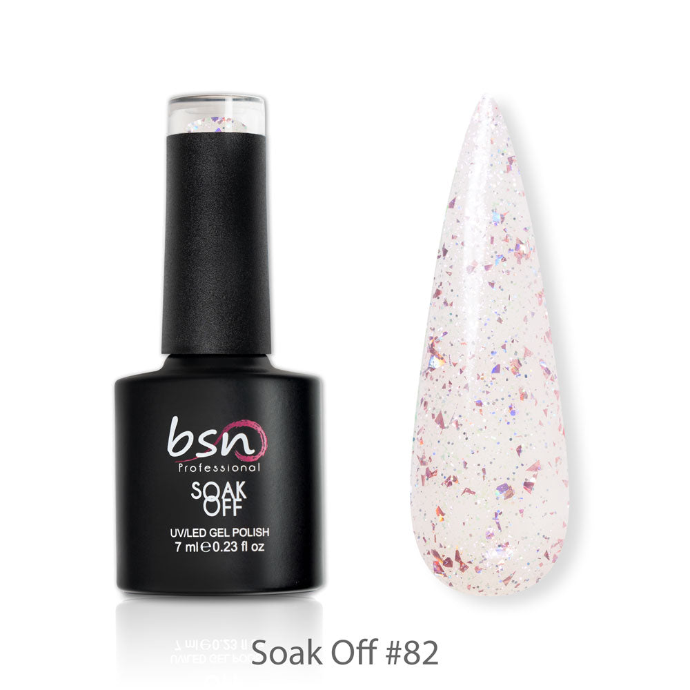 82 - Soak Off Color 7 ml Smalto semipermanente - holographic flakes