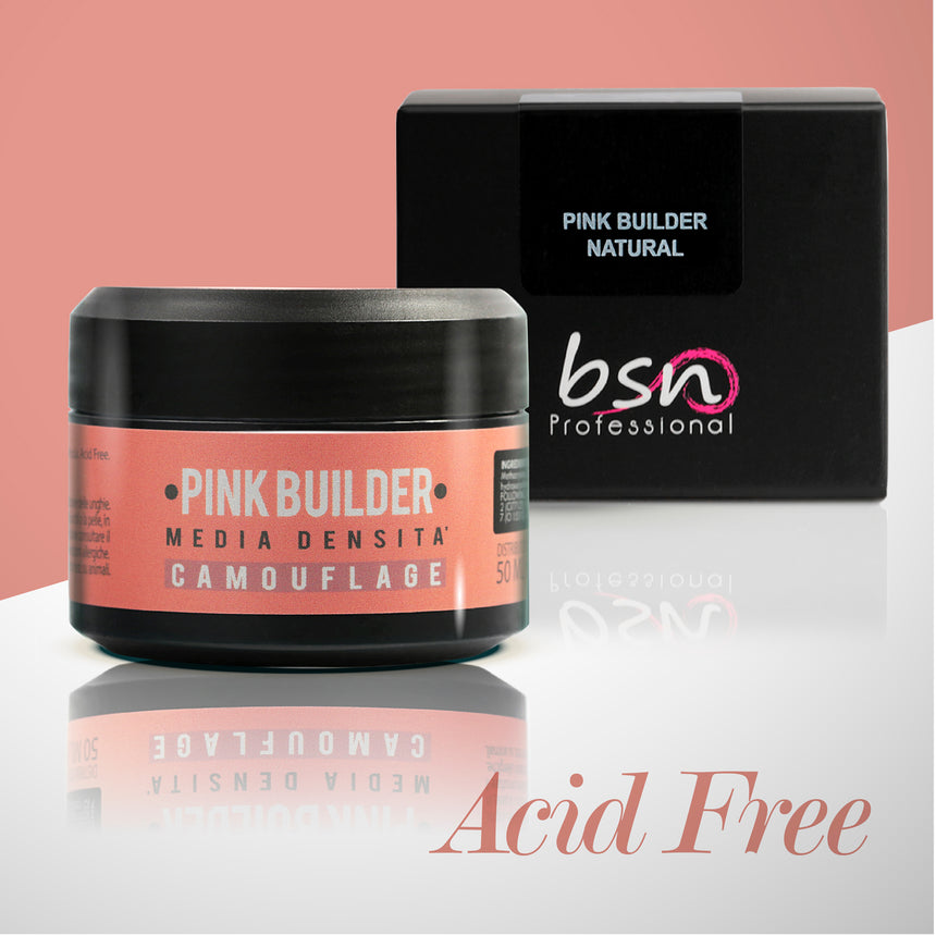 NEW PINK BUILDER 50 ML –Gel uv camouflage rosa intenso media densità