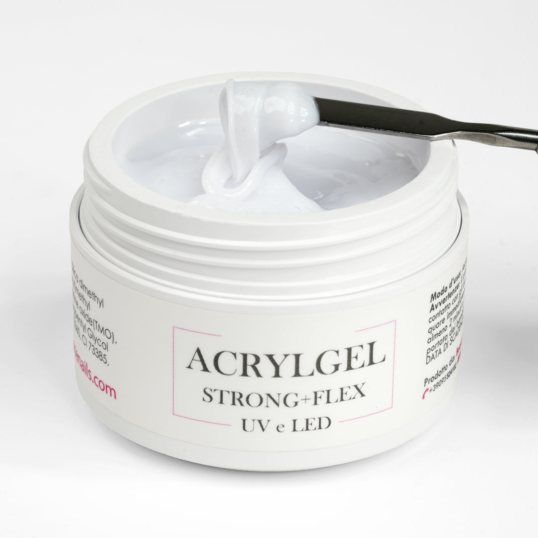 PolyAcrylGel Babyboomer White 50ml barattolo dettaglio del colore bianco Beauty Space Nails
