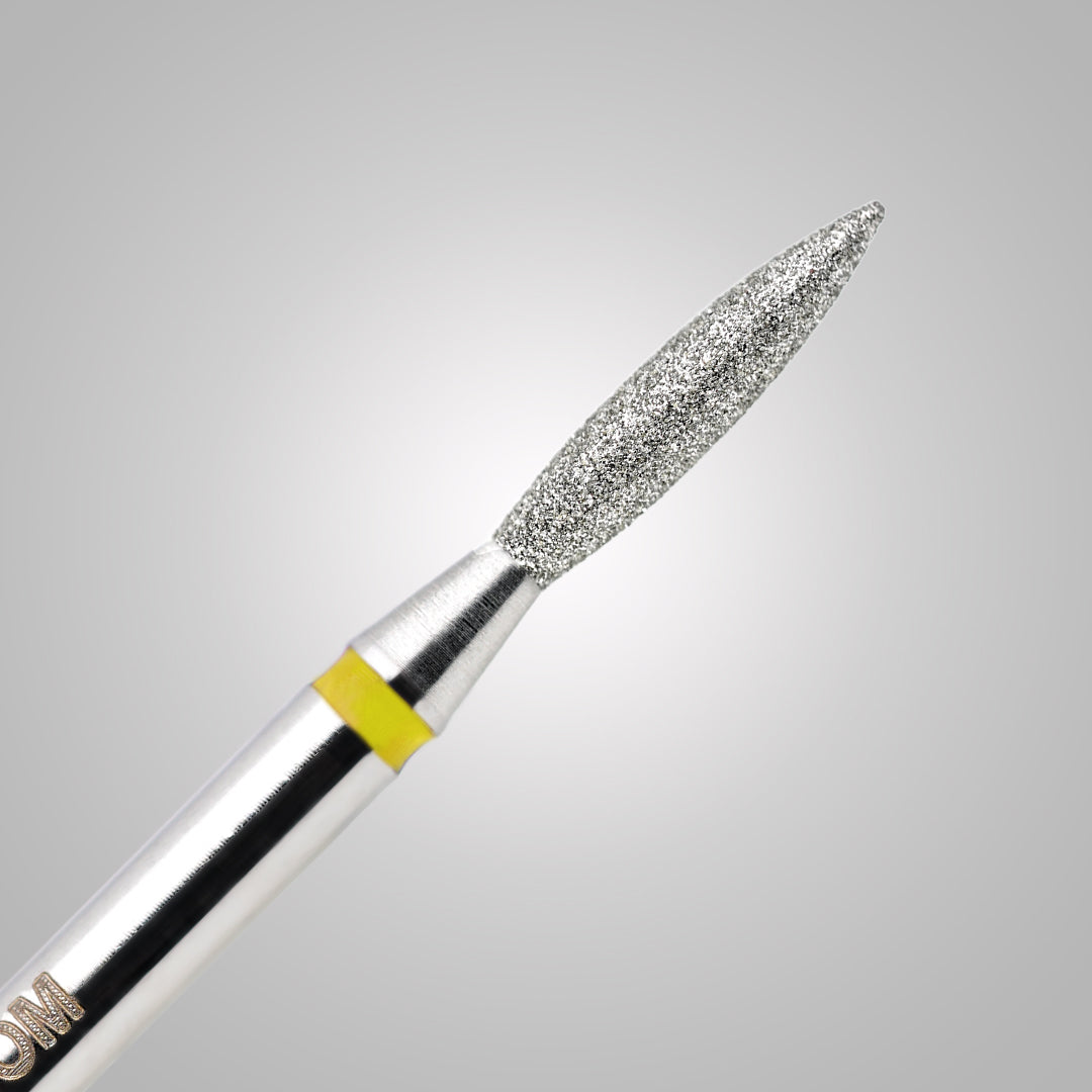 Punta Fiamma Ø 2.0 mm - anello giallo- BSN Prep Flame Slim Delicate - Grana molto fine