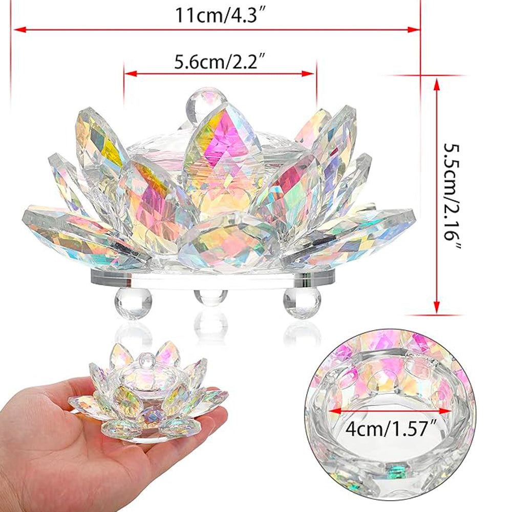 Bicchiere Lotus Crystal con Tappo Contenitore per liquidi Dappen dish
