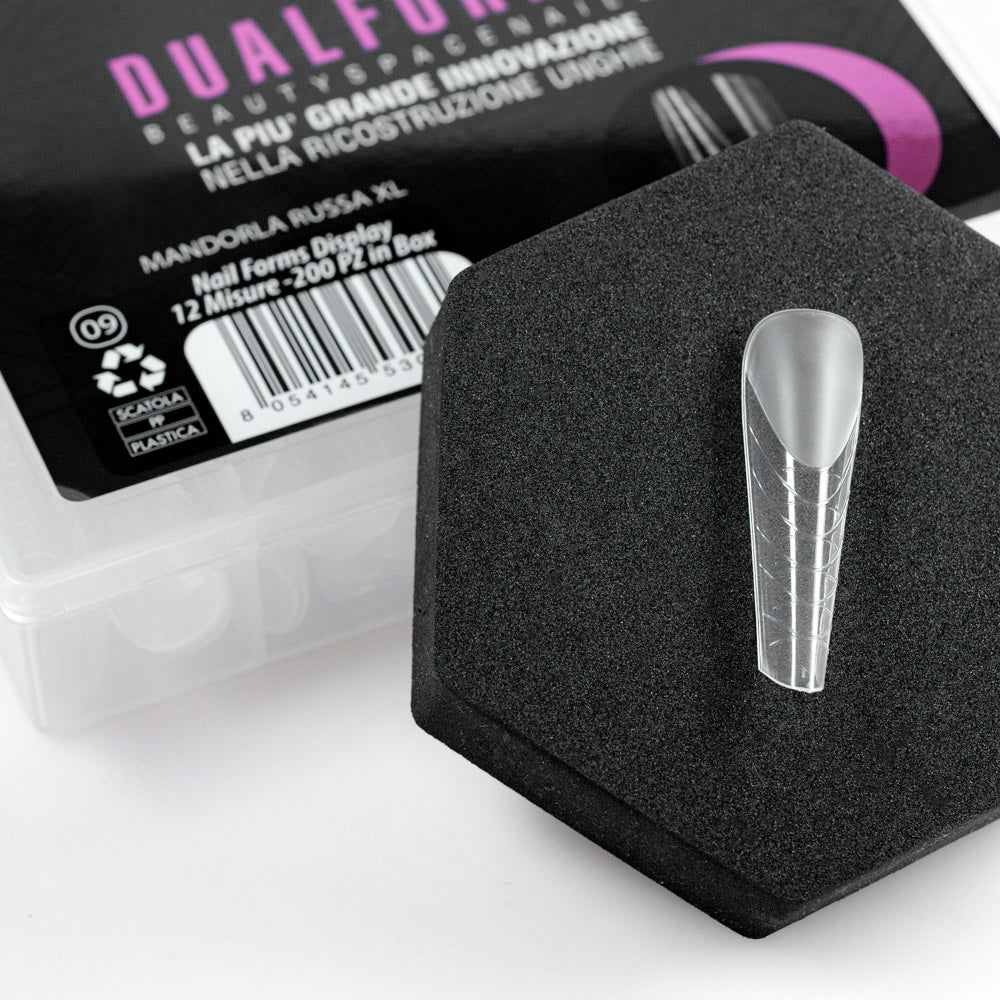 Dualforms 09 - Mandorla Russa XL -Dual form in Box - Formine trasparenti 200 pezzi