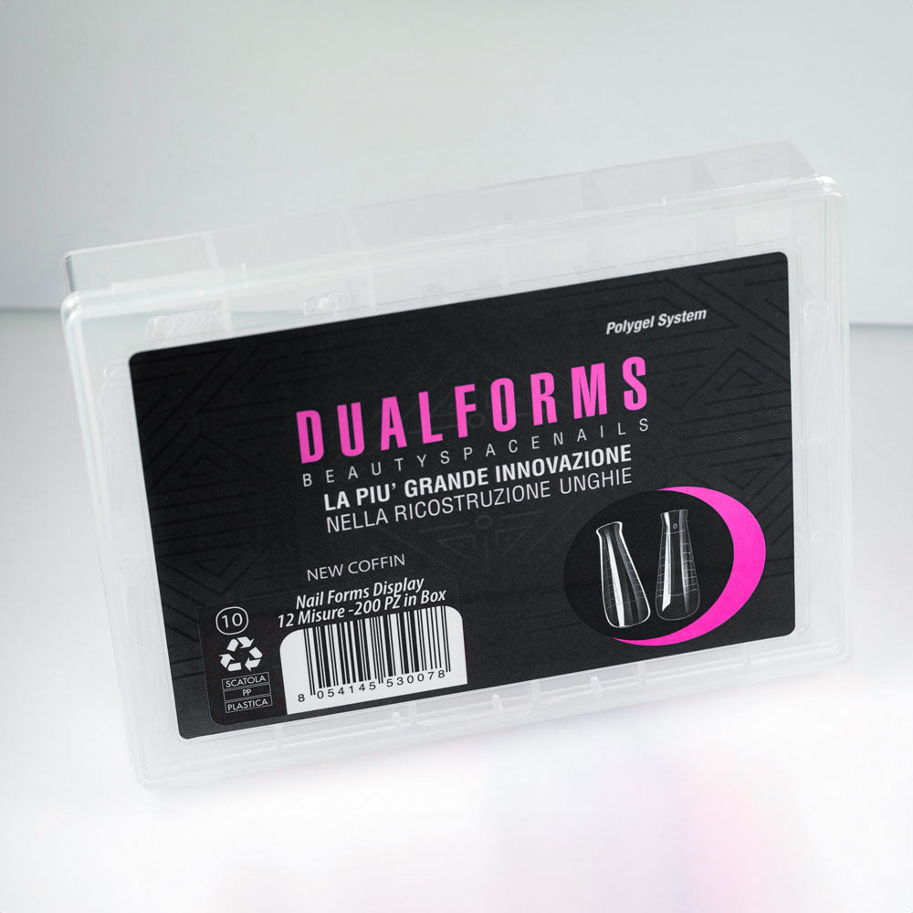 Dualforms 10 - New Coffin - Dual form in Box - Formine trasparenti 200 pezzi