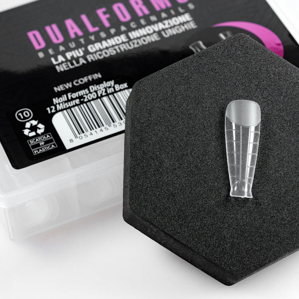 Dualforms 10 - New Coffin - Dual form in Box - Formine trasparenti 200 pezzi