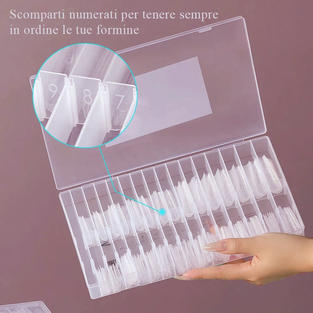 Dual Form 27 - Sandwich Ballerina Beauty Space Nails – Forme Professionali per Ricostruzione Unghie Perfetta