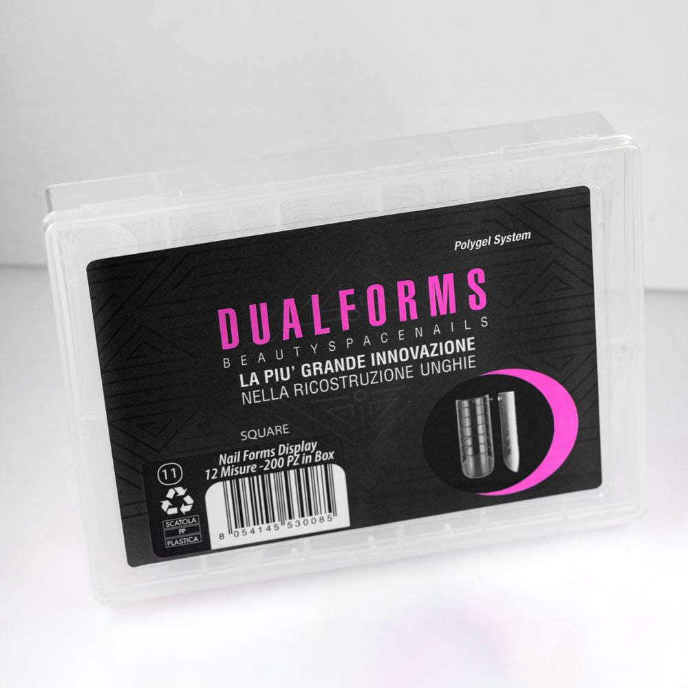Dualforms 11 - Square - Dual form in Box - Formine trasparenti 200 pezzi