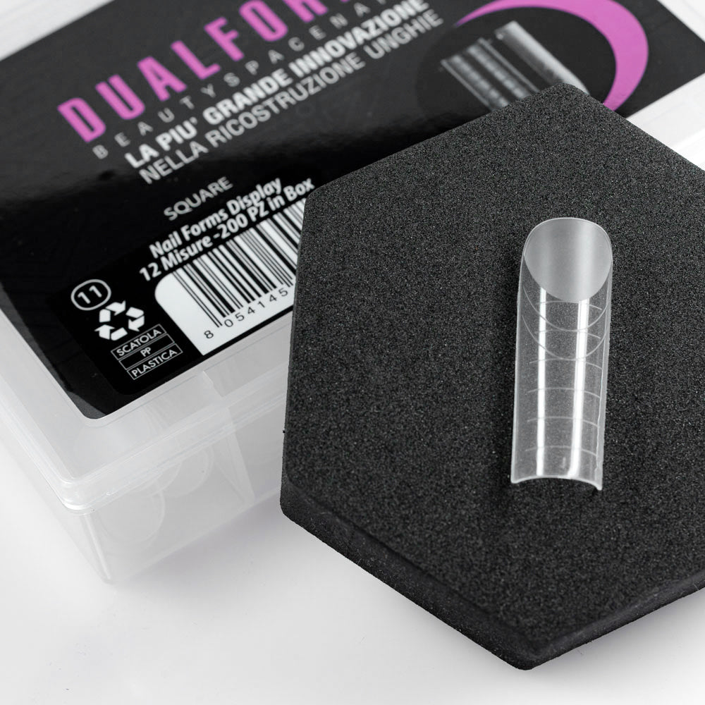 Dualforms 11 - Square - Dual form in Box - Formine trasparenti 200 pezzi