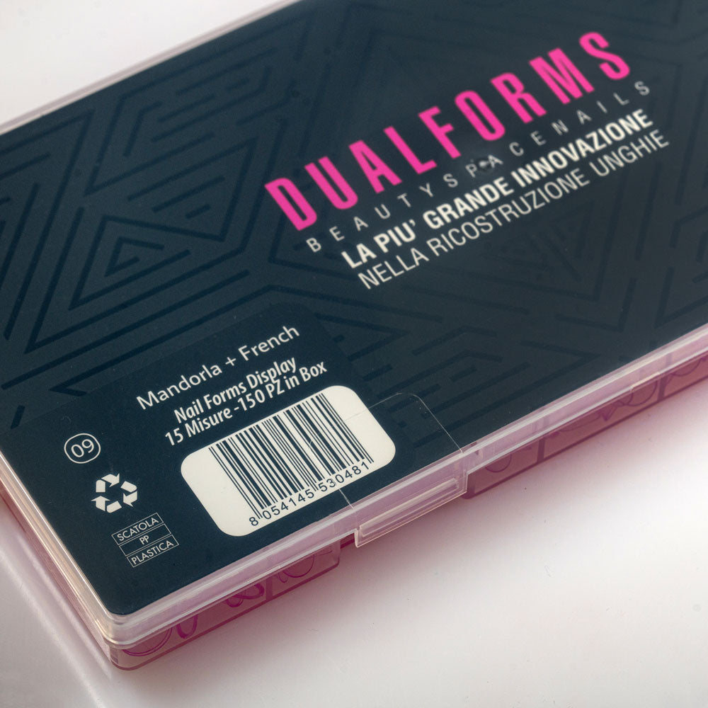 Mandorla + French - Dual form in Box - Formine rosa trasparenti 150 pezzi