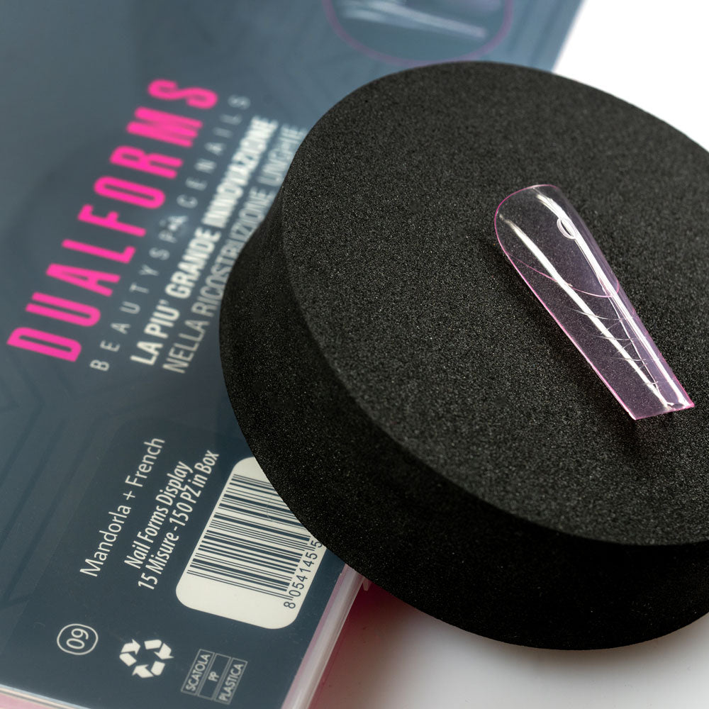 Mandorla + French - Dual form in Box - Formine rosa trasparenti 150 pezzi