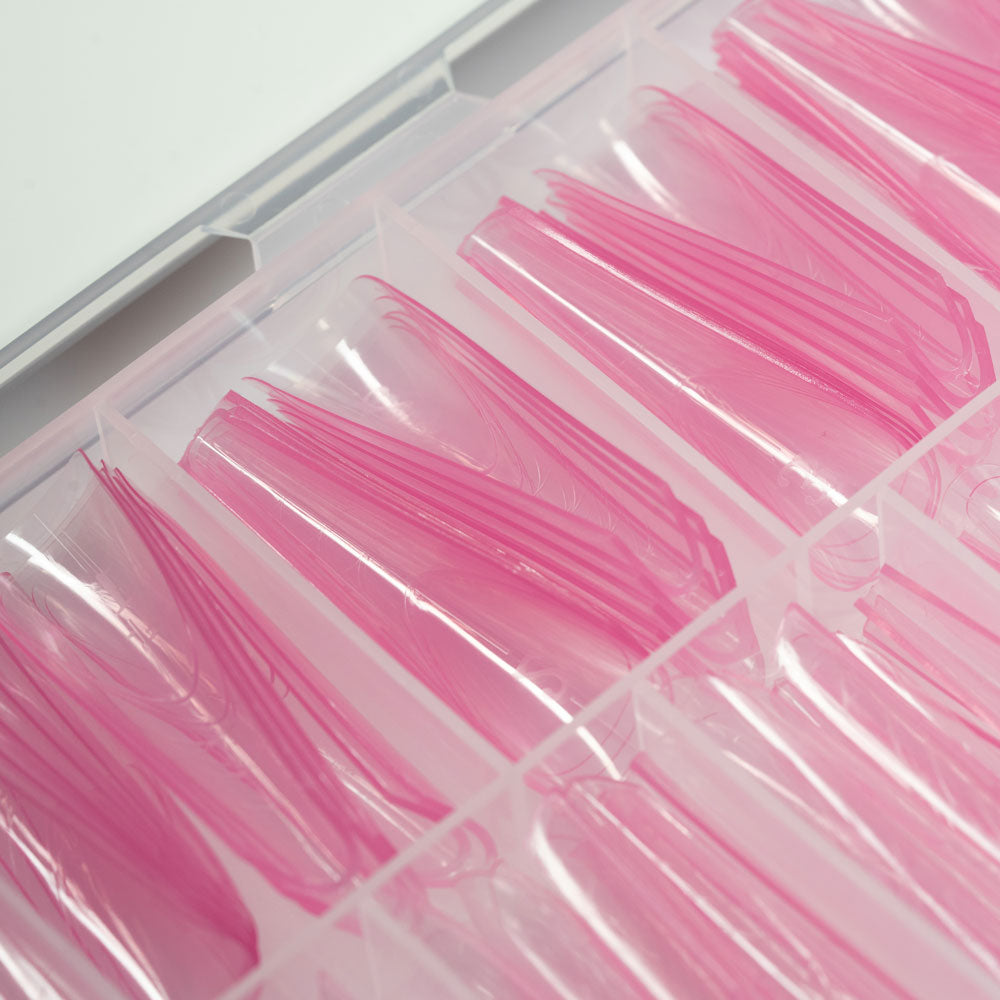 Mandorla + French - Dual form in Box - Formine rosa trasparenti 150 pezzi