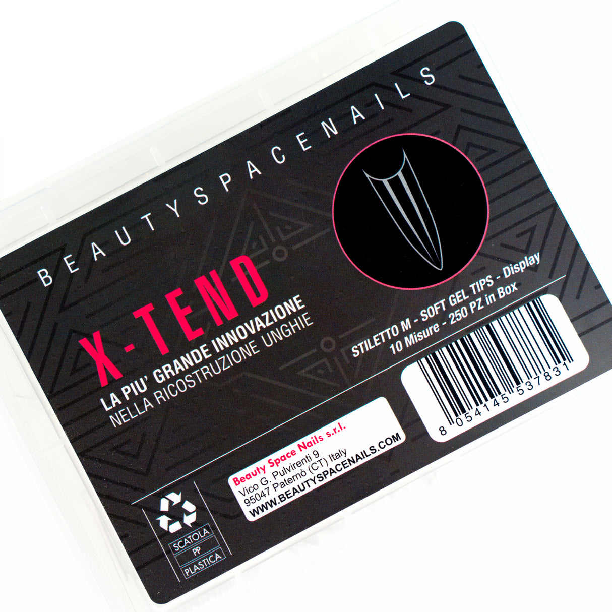 new STILETTO M - X-TEND Abs Extensions Tip - Tip Box 250pz